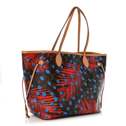 Louis Vuitton Monogram Jungle Dots Neo Neverfull MM Coquelicot Denim 3 of 13