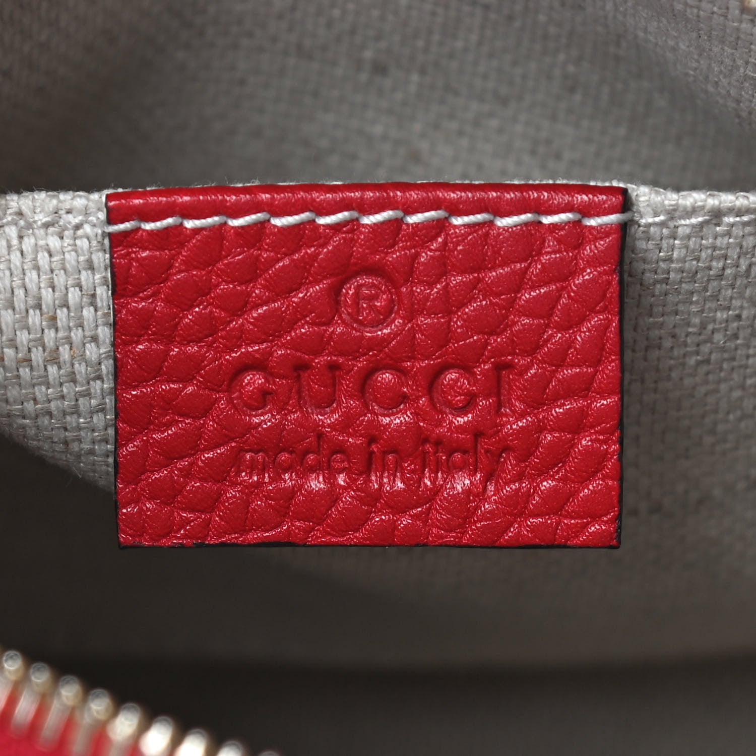 Gucci Pebbled Calfskin Small Soho Disco Bag Tabasco Red 8 of 10