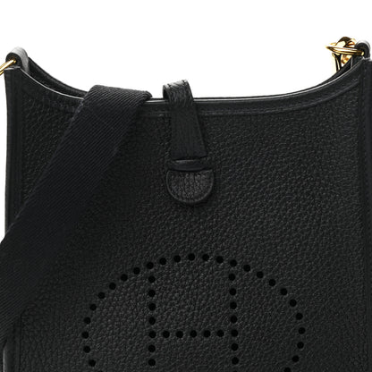 Hermes Taurillon Clemence Evelyne TPM Black 8 of 11