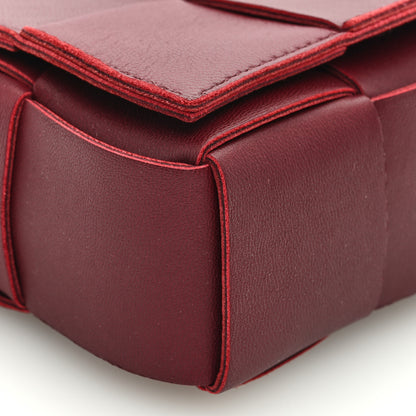 Bottega Veneta Lambskin Maxi Intrecciato Extra Mini Cassette Crossbody Bag Barolo 8 of 9