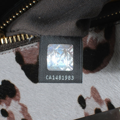 Fendi Flannel Large Peekaboo Iconic Satchel Grey 7 of 9