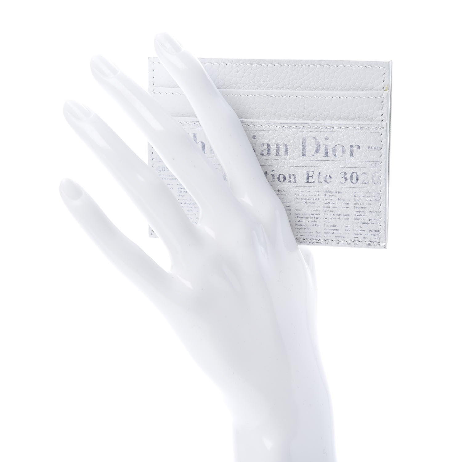 Christian Dior X DANIEL ARSHAM Grained Calfskin Newspaper Card Holder White 2 of 8