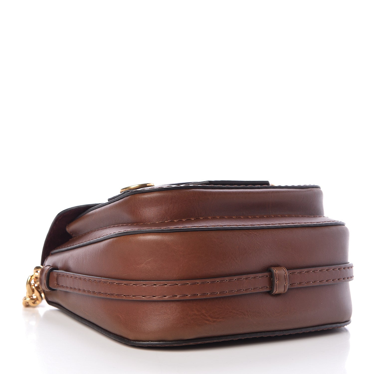 Stella McCartney Eco Alter Nappa Popper Shoulder Bag Cognac 4 of 10