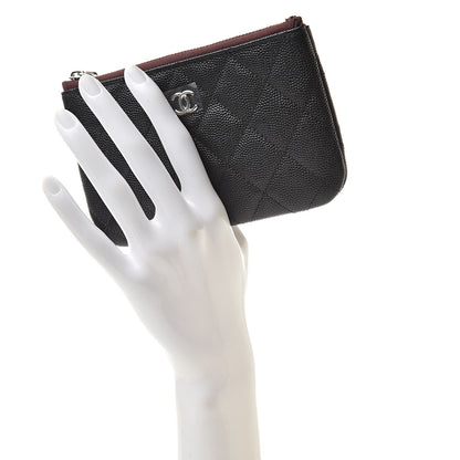 Chanel Caviar Quilted Small Cosmetic Case Black 2 of 8