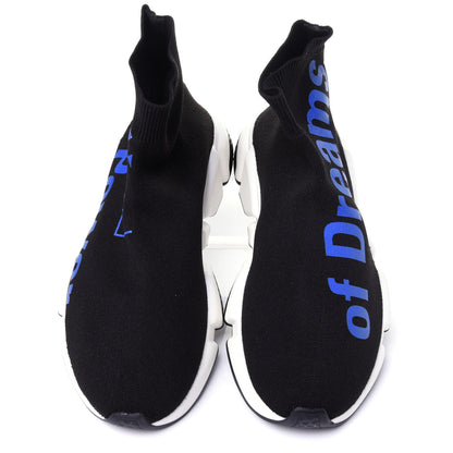 Balenciaga Neoprene Knit Power of Dreams Womens Speed Sneakers 39 Black Bleu 7 of 9
