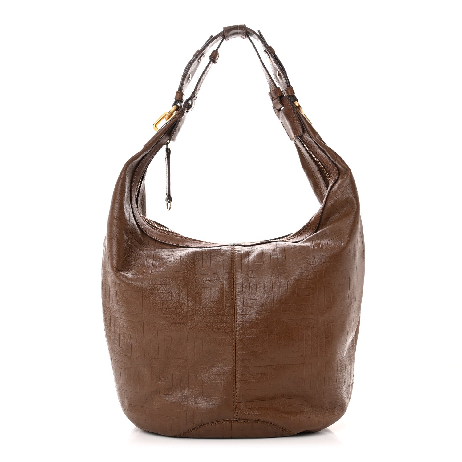 Givenchy Calfskin Embossed Hobo Brown 1 of 15