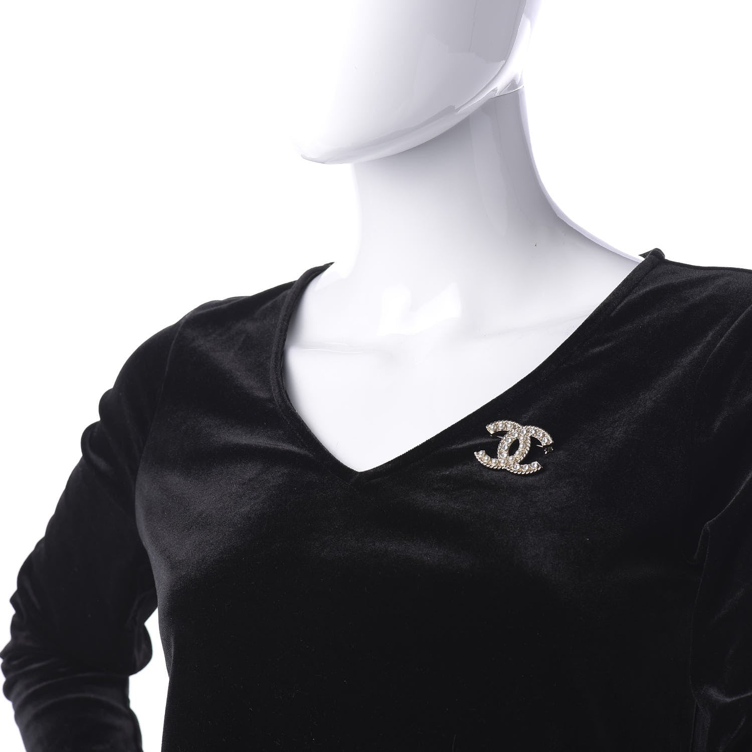 Chanel Pearl Crystal April In Paris CC Brooch Gold 2 of 5