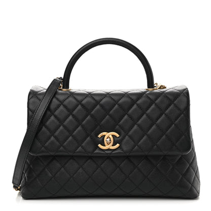 Chanel Caviar Quilted Medium Coco Handle Flap Black 1 of 10