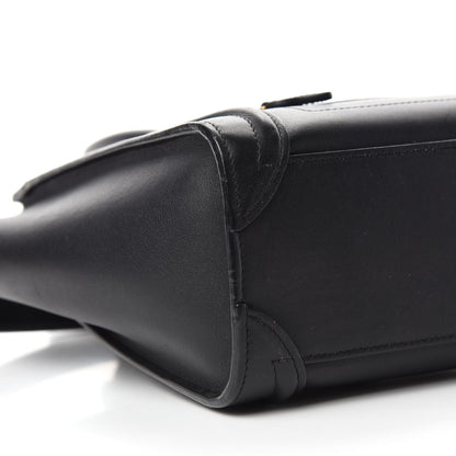Celine Smooth Calfskin Nano Luggage Black 6 of 10