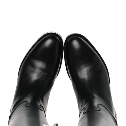 Hermes Box Kelly Jumping Boots 38 Black 3 of 12