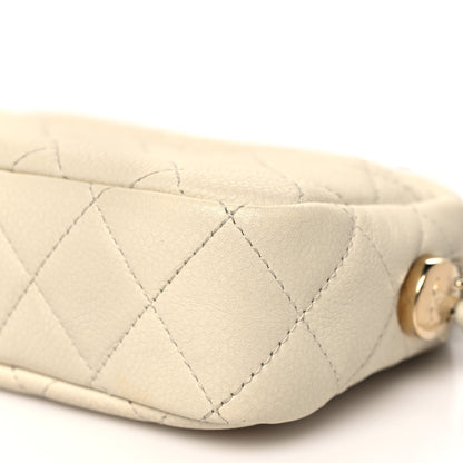 Chanel Caviar Quilted Mini Coco Tassel Camera Case White 10 of 11