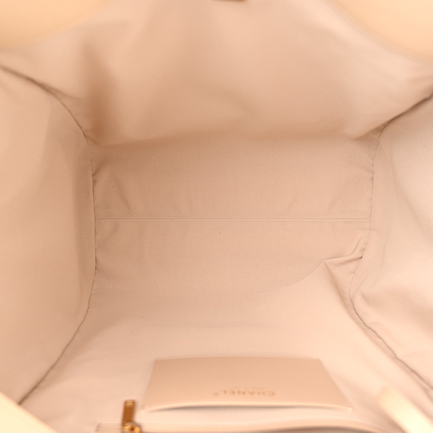 Chanel Caviar Stitched Pocket CC Large Tote Light Beige 6 of 11