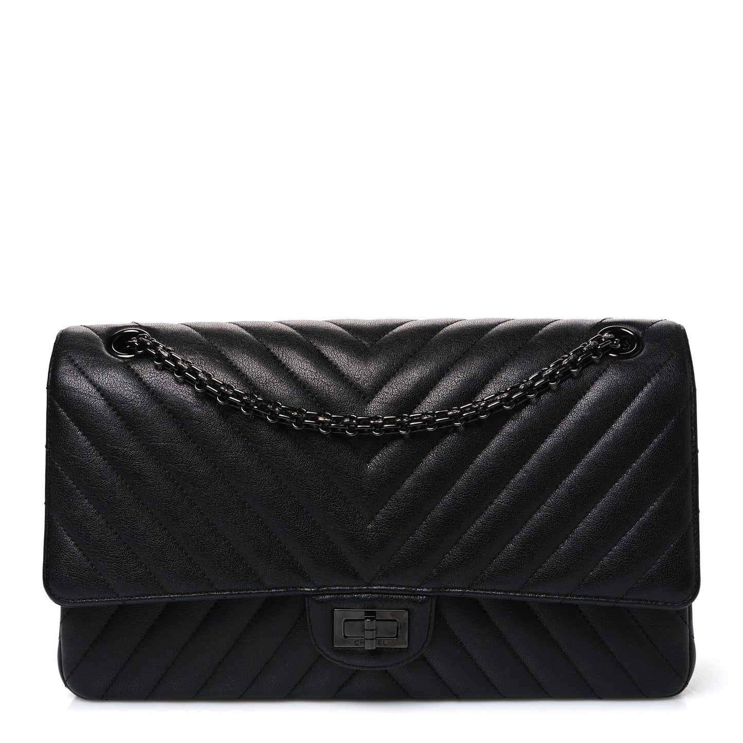 Sheepskin Chevron Quilted 2.55 Reissue 226 Flap So Black