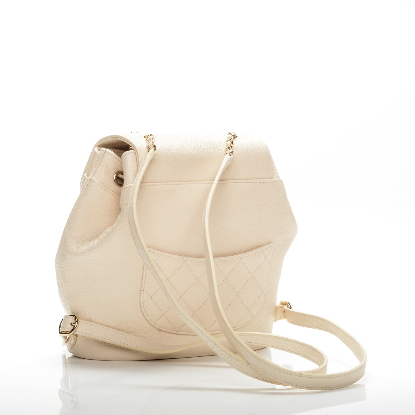 Caviar Quilted Backpack White