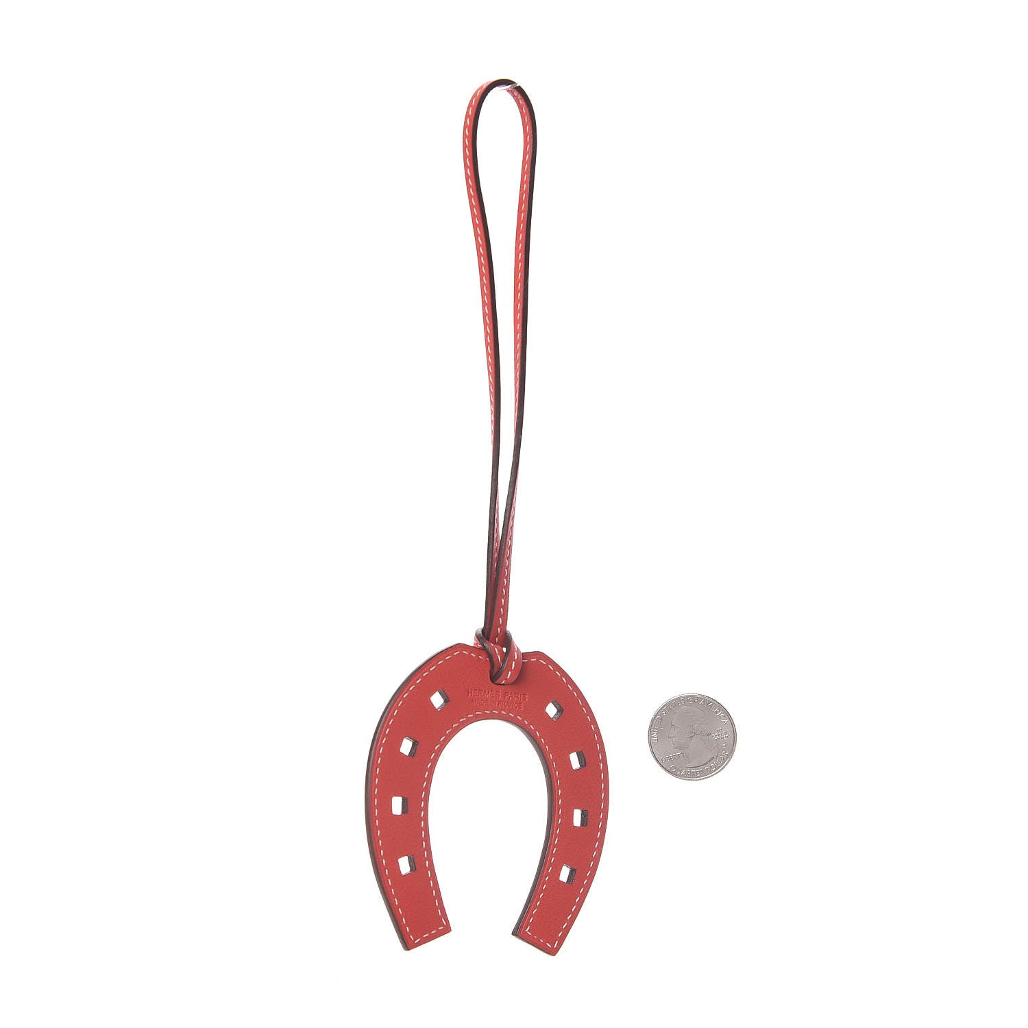 Hermes Swift Paddock Horseshoe Bag Charm Capucine 2 of 3