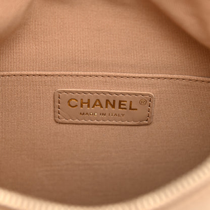 Chanel Lambskin Quilted Hobo Beige 6 of 8