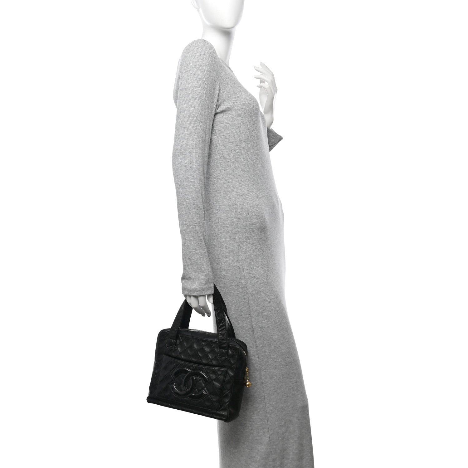 Chanel Lambskin Quilted CC Pocket Tote Black 2 of 11