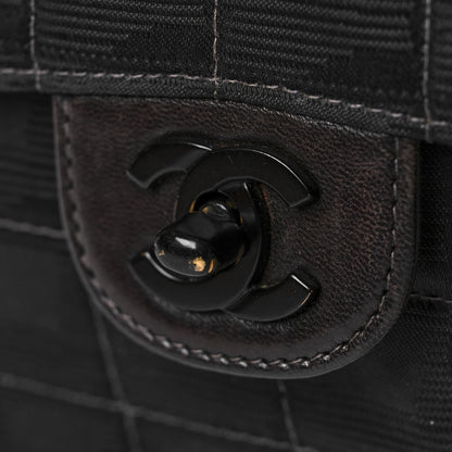 Chanel Nylon Medium Travel Flap Black 11 of 12