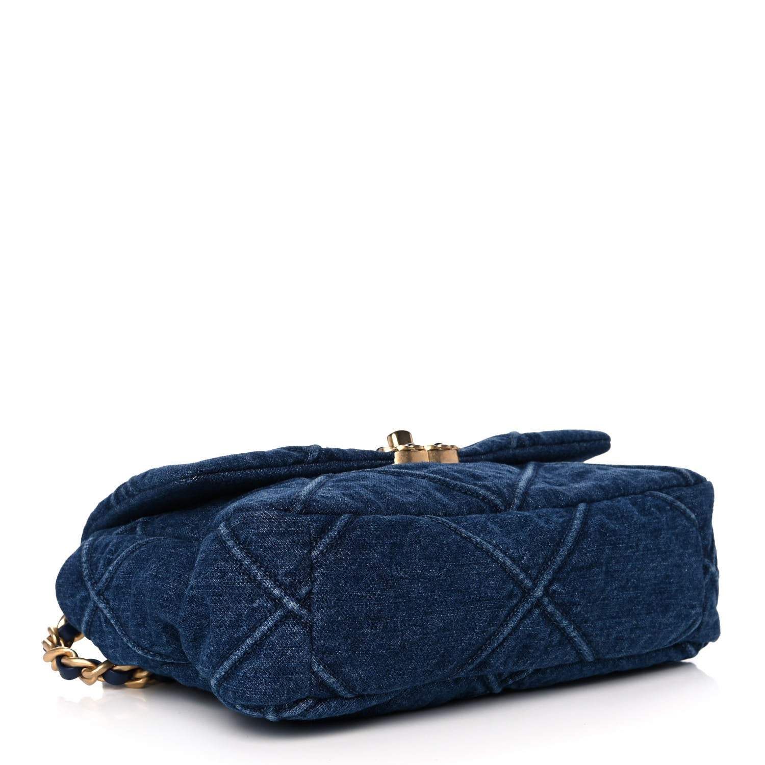 Chanel Denim Quilted Medium Chanel 19 Flap Blue 4 of 12