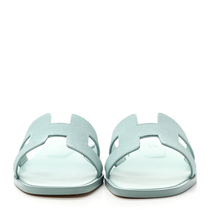 Hermes Epsom Oran Sandals 36 Vert Embrun 2 of 8