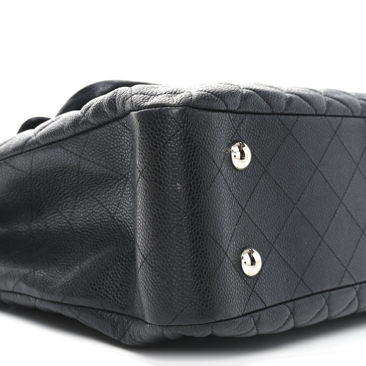 Caviar Quilted Flap Tote Black