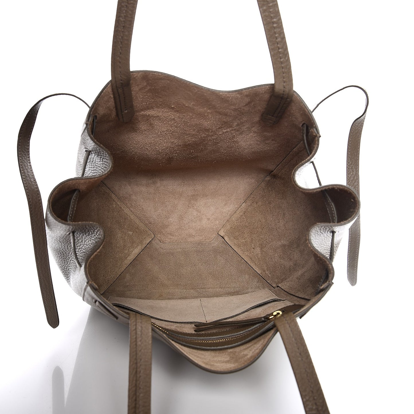 Soft Grained Calfskin Small Belt Cabas Phantom Taupe