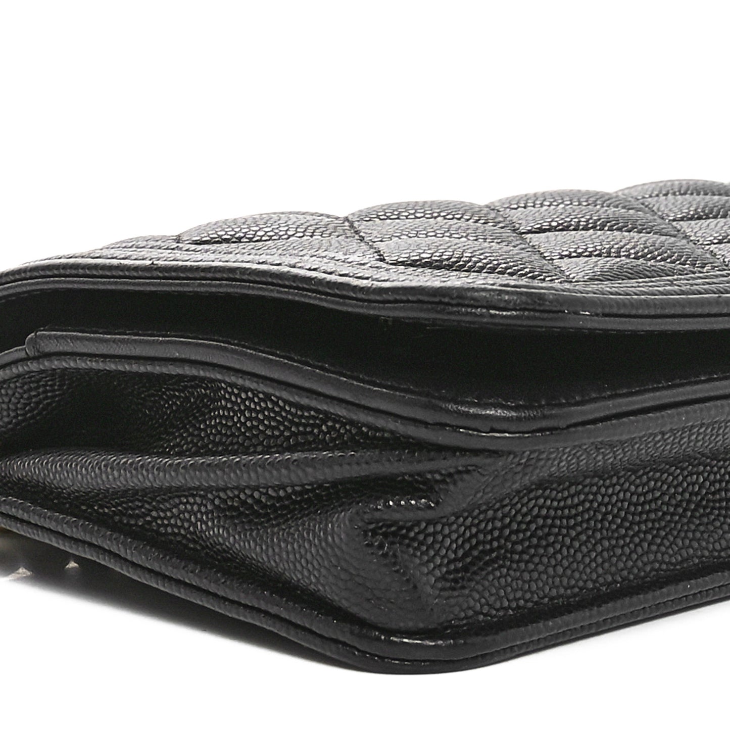 Caviar Quilted Boy Wallet On Chain WOC Black