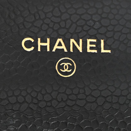 Chanel Caviar Quilted Flap Card Holder Wallet Black 6 of 9