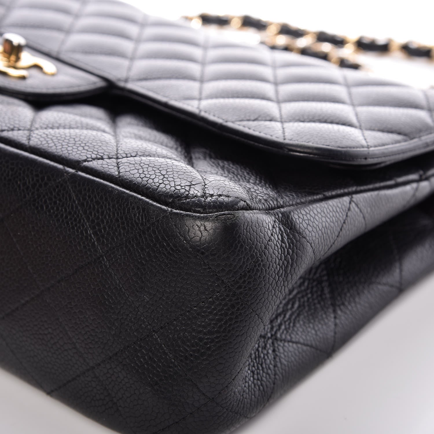 Chanel Caviar Quilted Jumbo Double Flap Black 8 of 11