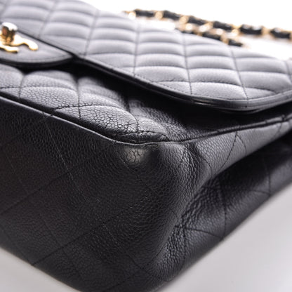 Chanel Caviar Quilted Jumbo Double Flap Black 8 of 11