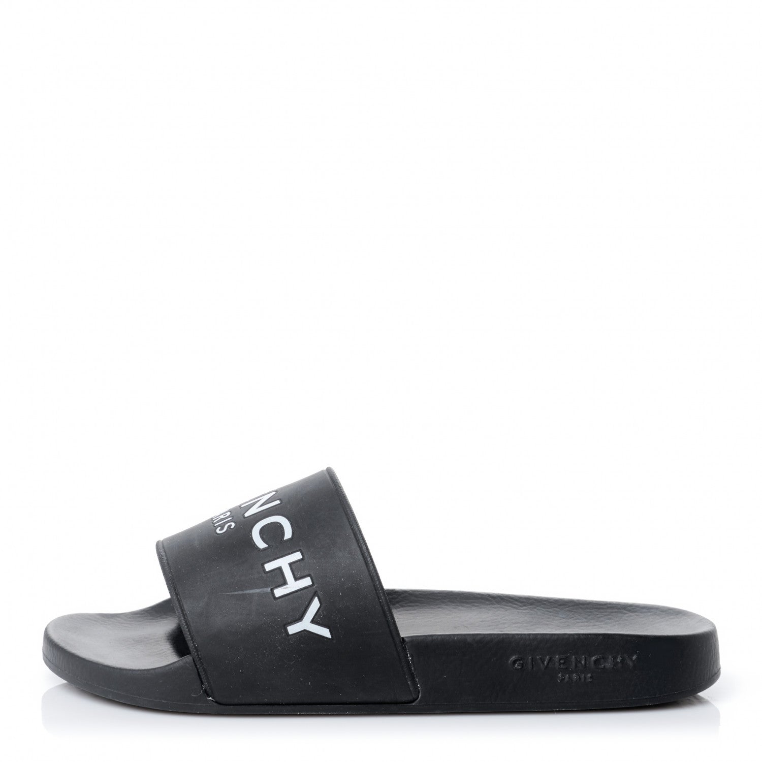 Givenchy Rubber Logo Pool Slide Sandals 37 Black 1 of 9