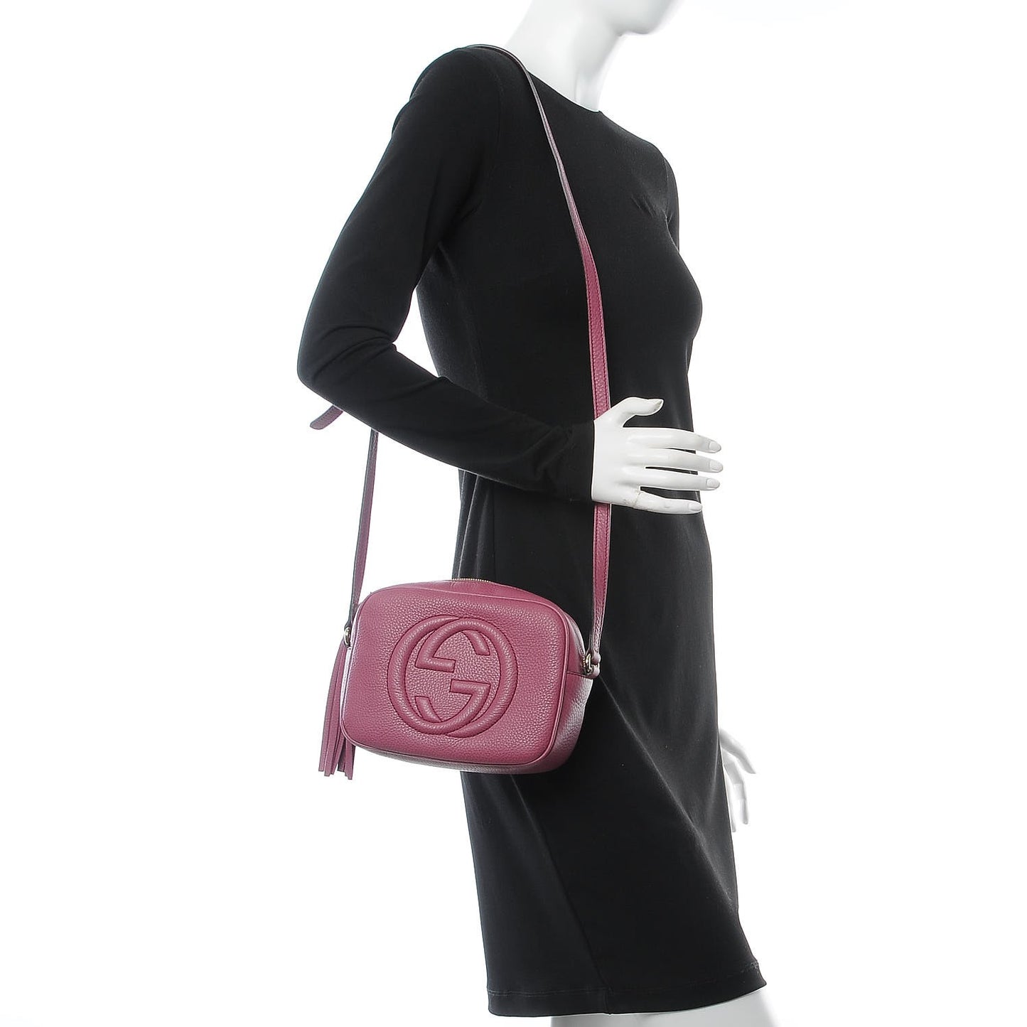 Pebbled Calfskin Small Soho Disco Bag Peonia Flower