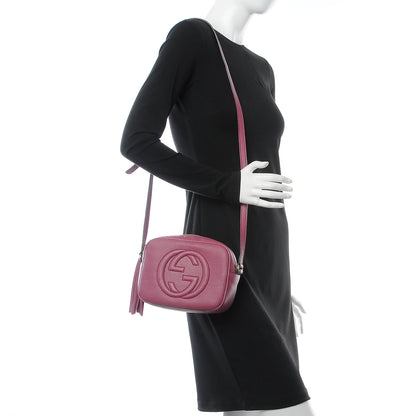 Gucci Pebbled Calfskin Small Soho Disco Bag Peonia Flower 2 of 9