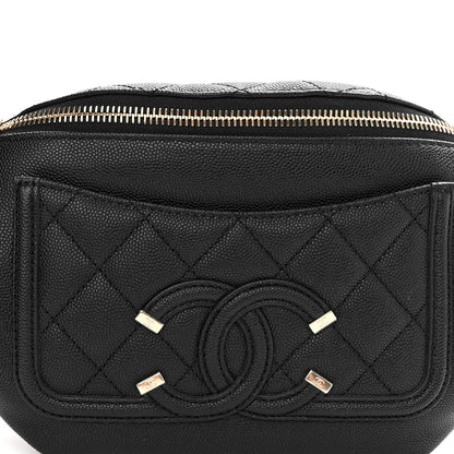 Chanel Caviar Quilted Filigree Waist Bag Black 8 of 10