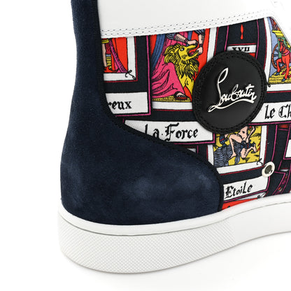 Christian Louboutin Mens Louis Tarot Print Orlato Flat Sneakers 44 Black Multicolor 9 of 14