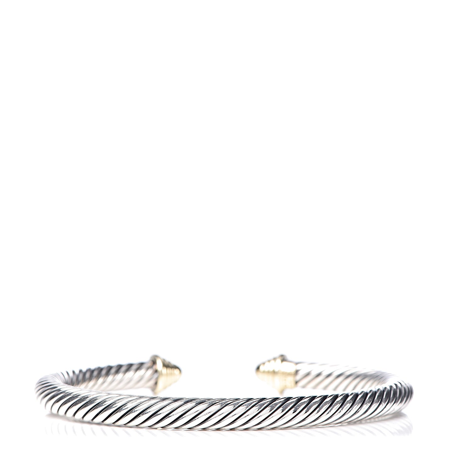 Sterling Silver 14K Yellow Gold 5mm Cable Classics Bracelet