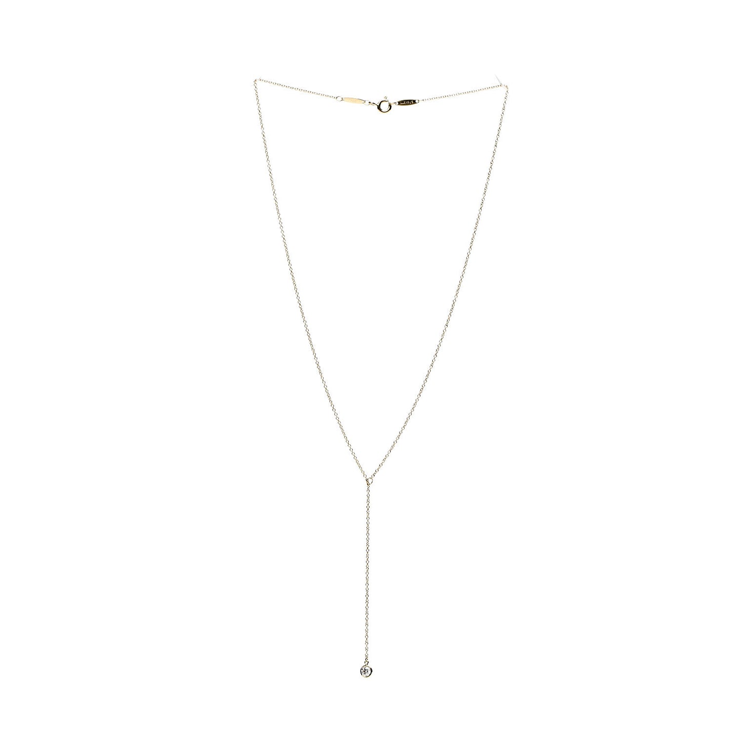 18K Yellow Gold Diamond .17ct Elsa Peretti Diamonds by the Yard Lariat Necklace