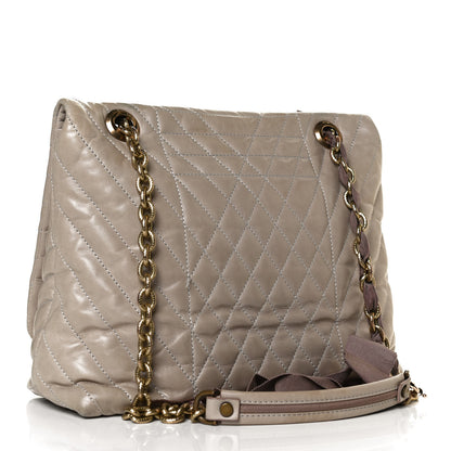 Lanvin Lambskin Quilted Large Happy Shoulder Bag Taupe 3 of 13