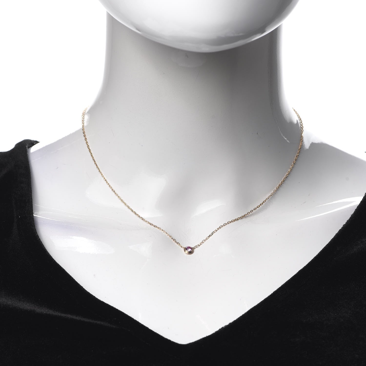 Cartier 18K Pink Gold Pink Sapphire D'Amour Pendant Necklace 2 of 5