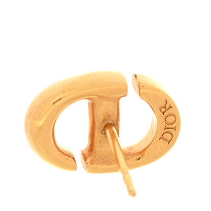 Christian Dior Metal Petit CD Stud Earrings Gold 4 of 4