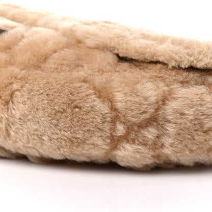 Christian Dior X ERL VENICE Shearling Cannage Saddle Bag Natural 8 of 9