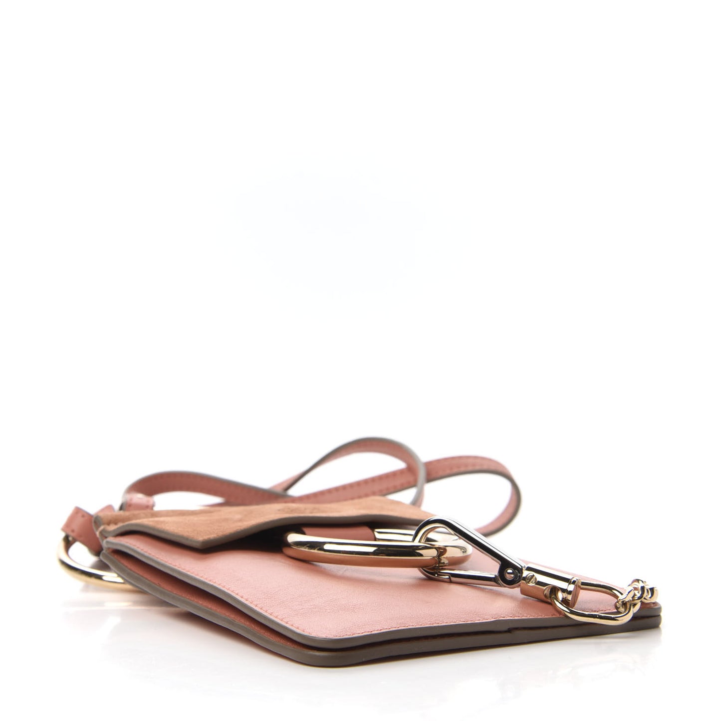Suede Calfskin Mini Faye Bracelet Bag Ideal Blush