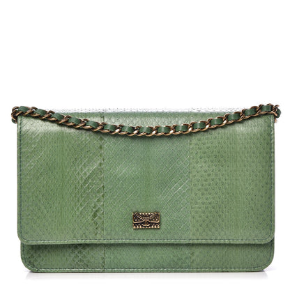Chanel Python Wallet on Chain WOC Green 1 of 10
