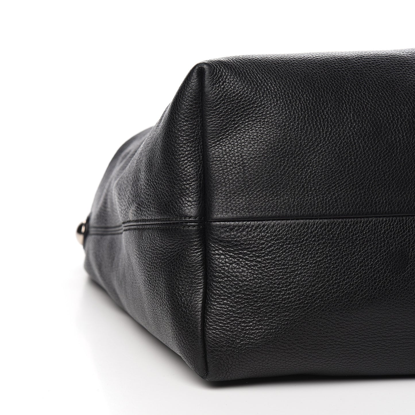 Pebbled Calfskin Large Icon Bit Hobo Black