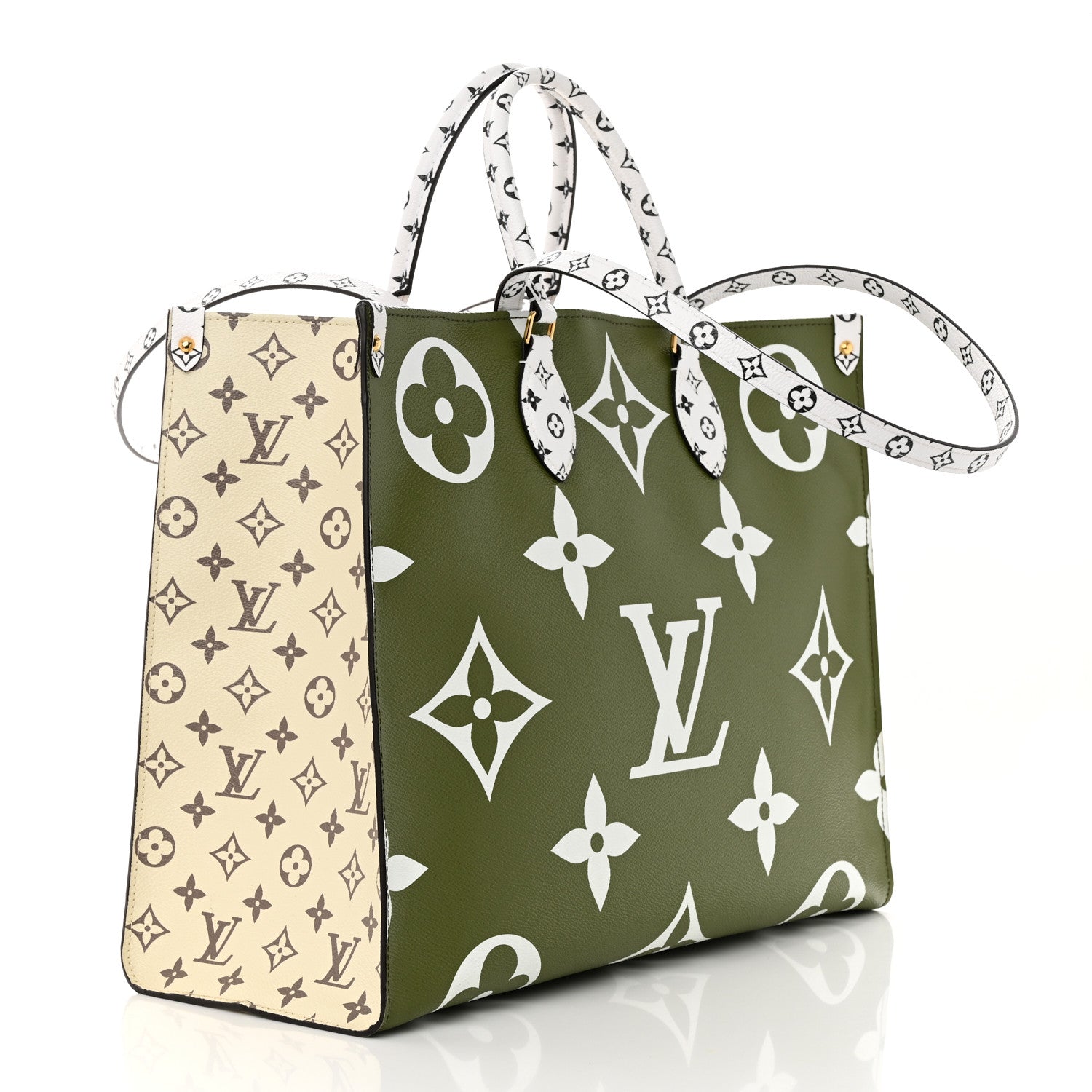 Louis Vuitton Monogram Giant Onthego GM Kaki Beige 3 of 11