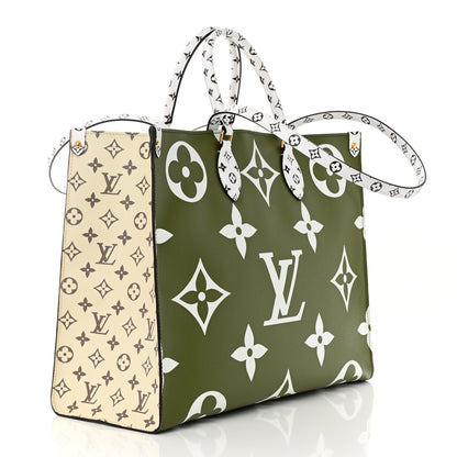Louis Vuitton Monogram Giant Onthego GM Kaki Beige 3 of 11