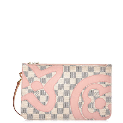 Louis Vuitton Damier Azur Tahitienne Neverfull MM Pochette 1 of 8