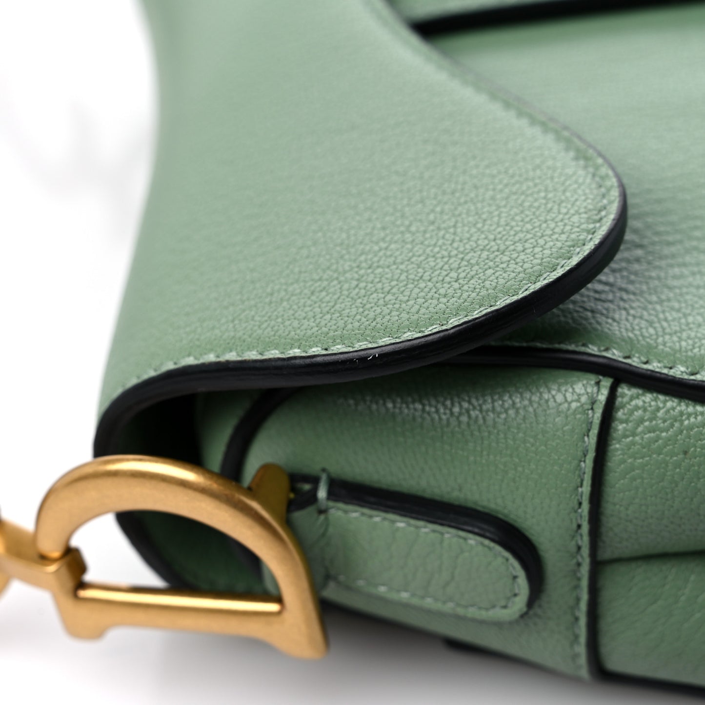 Calfskin Mini Saddle Bag Green