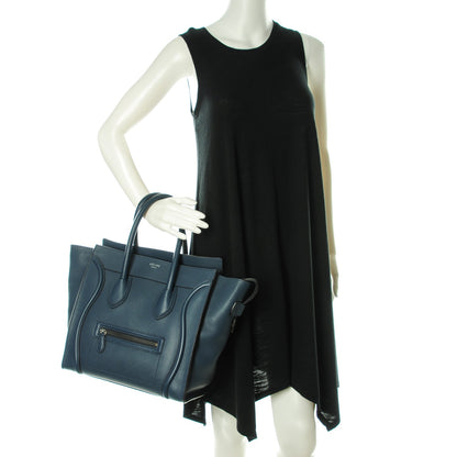 Celine Drummed Calfskin Mini Luggage Orage 2 of 8