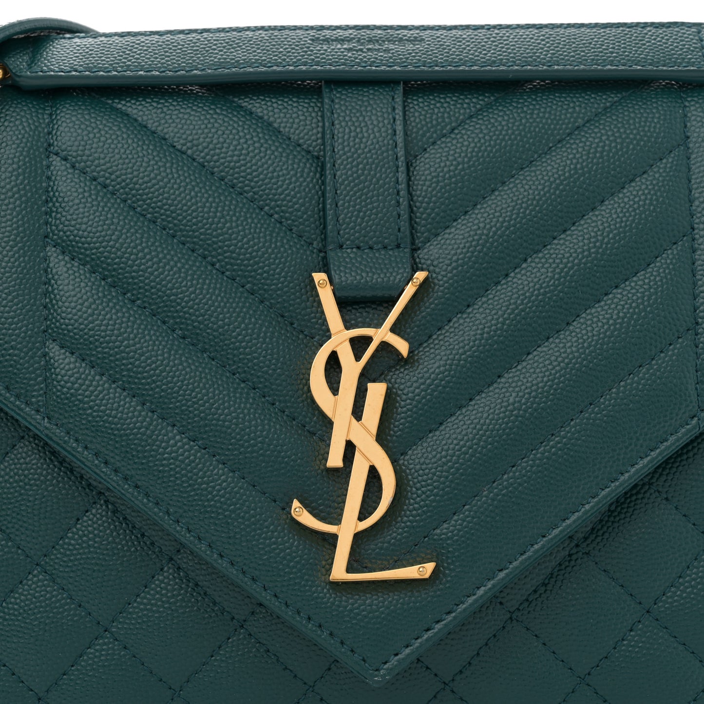 Grain De Poudre Textured Mixed Matelasse Triquilt Medium Monogram Satchel Sea Turquoise